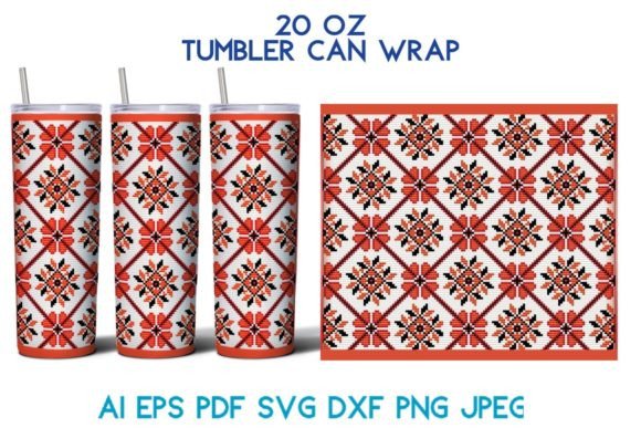 20 Oz Tumbler Embroidery Holiday Decor