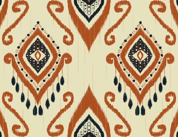Colorful Ikat African Embroidery Pattern Review