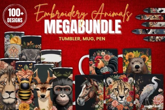 Embroidery Animals Sublimation Megabundl
