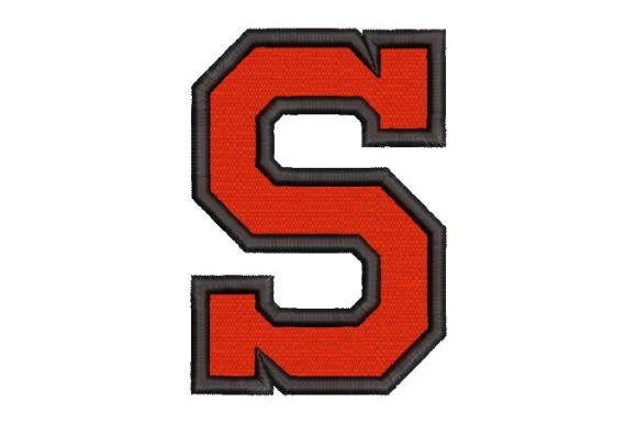 Letter S with Applique Embroidery Design
