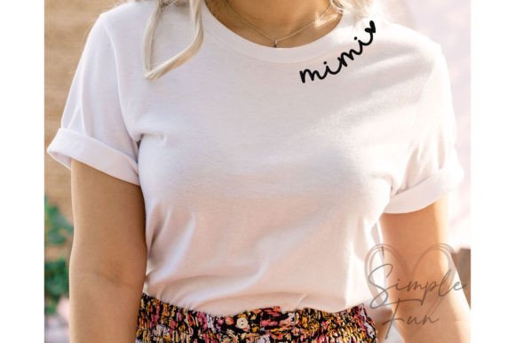 Mimi Embroidery: A Grandparent-Charm Design for Small Business Merch