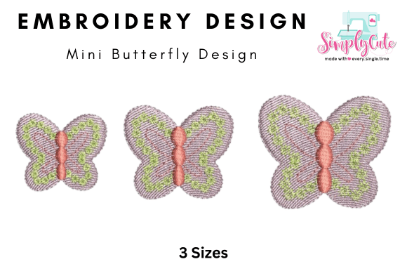 Mini Small Butterfly Embroidery File