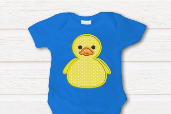 Rubber Duck Front Applique Embroidery