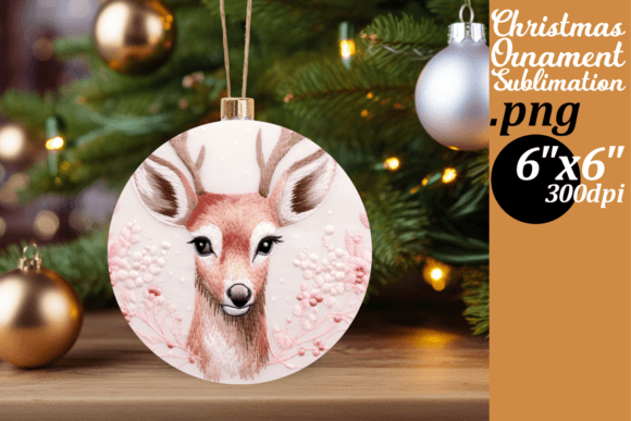 Xmas Embroidery Round Sublime